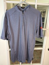 McDonald s Employee 1/4 Zip Performance Shirt Gray/Blue Large