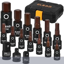 16-piece Metric Hex Bit Socket Set - Premium S2 Steel 2mm-14mm Allen Socket Set