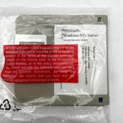 Microsoft Windows NT Series V4.0 Setup Disk 1-3 High-Density 1.44 MB Floppy Disk