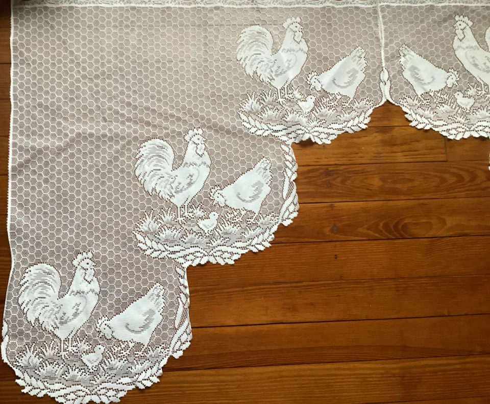 "Juego de 2 paneles de 32,5"" de ancho Heritage de encaje para gallo gallina granja EE. UU." Foto 3 de 4