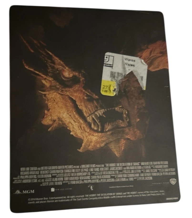 THE HOBBIT: THE DESOLATION OF SMAUG (Extended Blu-Ray Steelbook Edition, 2014)VG - Image 2 of 3