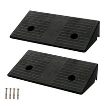 Curb Ramp 3 inch Rise Curb Ramps for Sidewalks Rubber 2 Pcs Driveway 3.1"inch