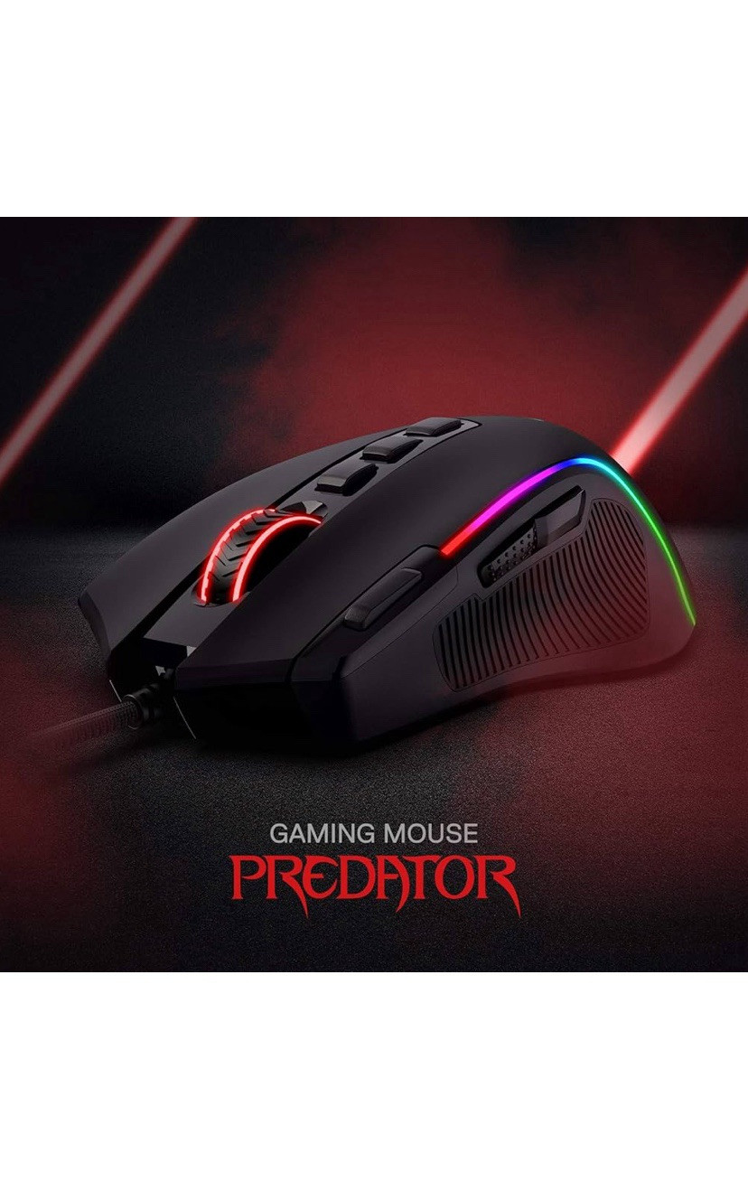 Redragon M612 Predator RGB Gaming Mouse with 8000 DPI Wired Optical Precision