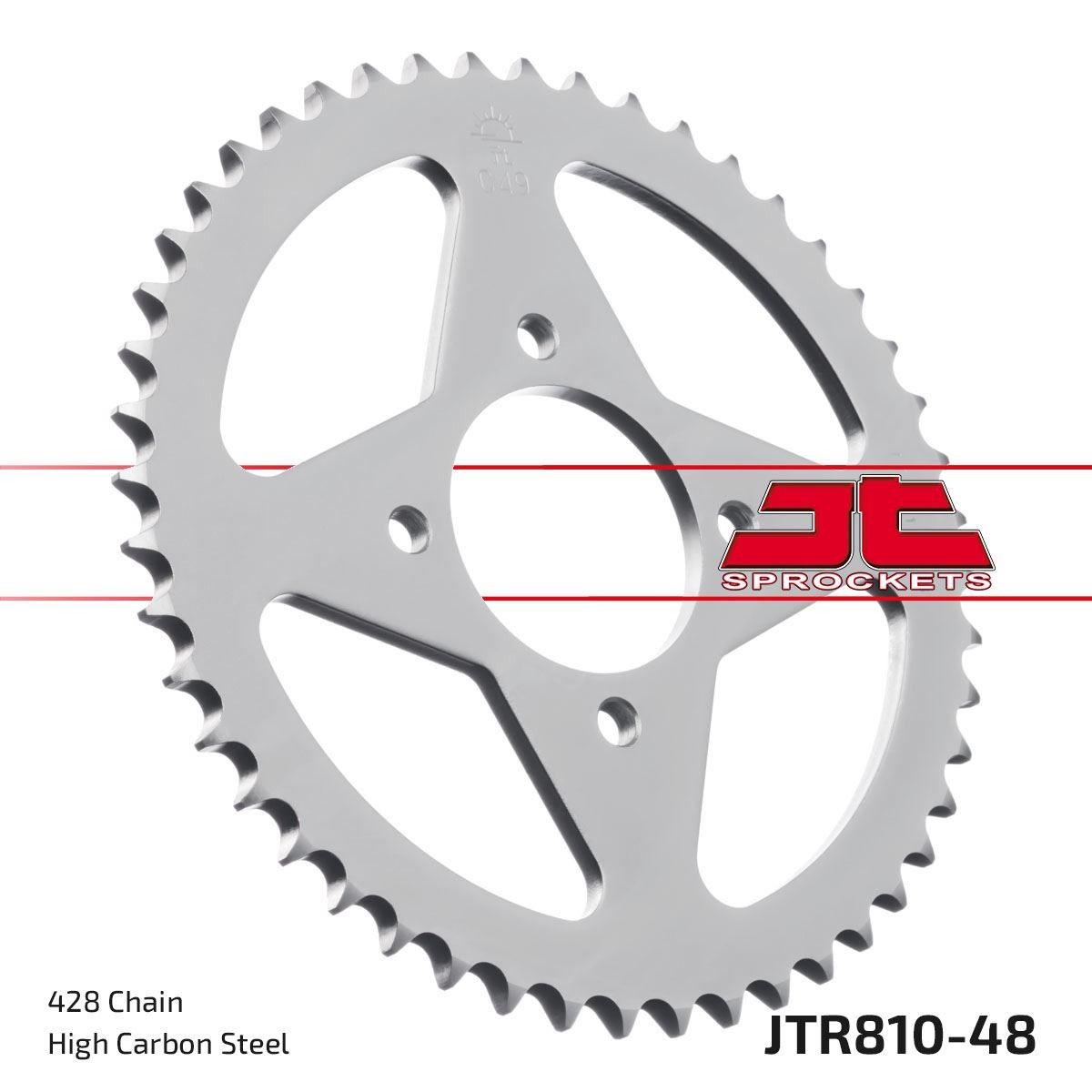 JT Steel Rear Sprocket - JTR810.48 Hyosung RX125 D 2011