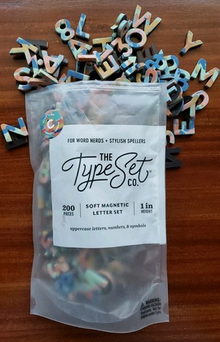 The Type Set Co. Soft Magnetic Letters Set Sans Serif Confetti Dream Color 1"In