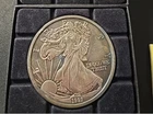 1992 Walking Liberty Large 1 Troy Pound .999 Fine Silver Eagle Bullion,  Toned