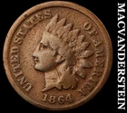 1864 Indian Head Cent- "L" Pointed Bust- Semi Key Better Date No Reserve #J3406