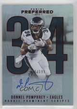2017 Panini Preferred Rookie Prominent Scripts Red /199 Donnel Pumphrey Auto 0q3