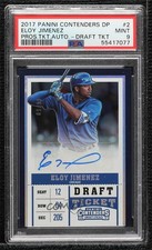 2017 Contenders Draft Picks Prospect Ticket 9/99 Eloy Jimenez #2 PSA 9 Auto z0q