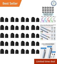 Durable 40-Pack Rubber Tips for Stylus Pens - Compatible with All Touch Devices