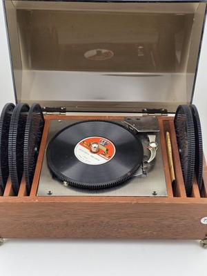 RARE VINTAGE FUJI JAPAN - LADOR SYMPHONION MUSIC BOX w/ 8 DISCS