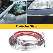1/2" Trim Chrome Molding Car Strip Decoration Door Side Body Protector 16ft V