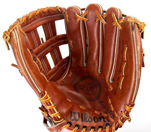 Guante de béisbol vintage Wilson RHT "The A2000" XXL Pro-Back cuero japonés duradero - Imagen 9 de 14
