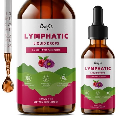 60ml Lymphatic Drainage Supplements Drops for Immune, Lymph System,Cleanse,Detox