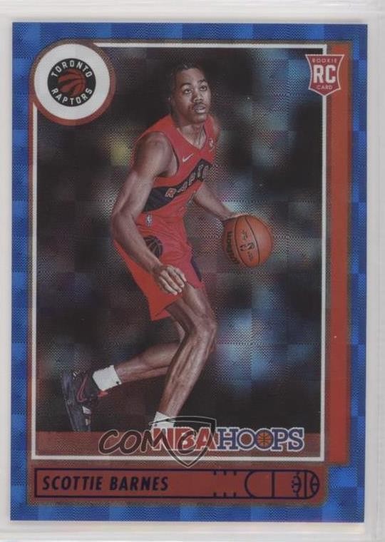 2021-22 Panini NBA Hoops Rookies Hyper Blue Scottie Barnes #227 7ja