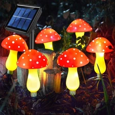 New Upgraded Waterproof Solar Mushroom Lights Outdoor Decor, 8 Modes for Gard...