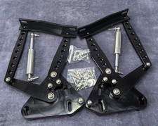 1967-72 Gm Truck Hood Hinge Pair Billet Aluminum Chevrolet Black