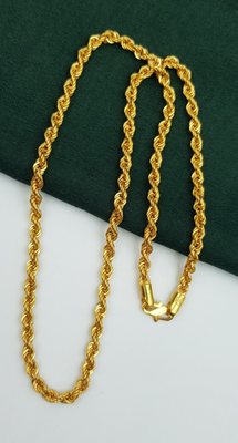 #ad High Finish Gold Chain Necklace 22K Rope Design Elegant Style Unisex Chain 19quot; $3847.00