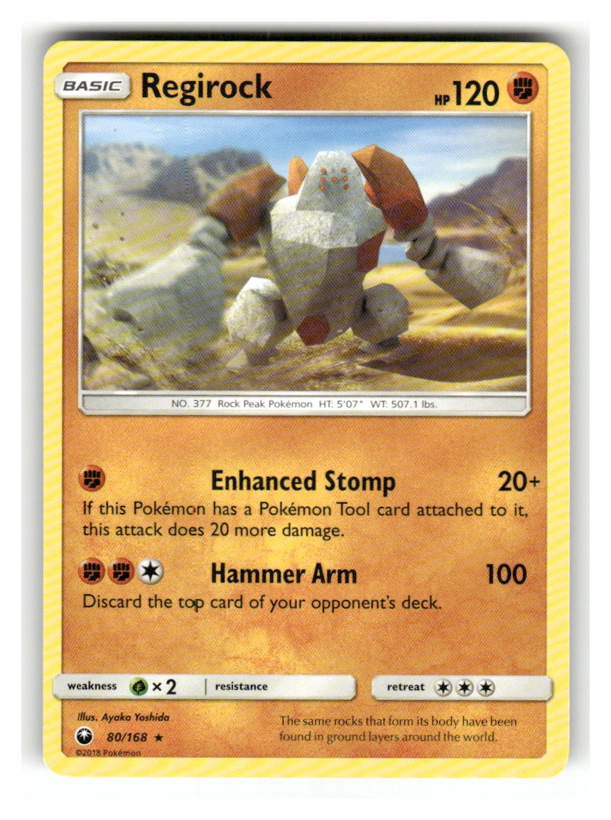 Regirock 80/168 Rare Celestial Storm Pokemon Near Mint