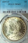 1899-O MS62 Stunning Surfaces PCGS New Orleans Mint Morgan Silver Dollar