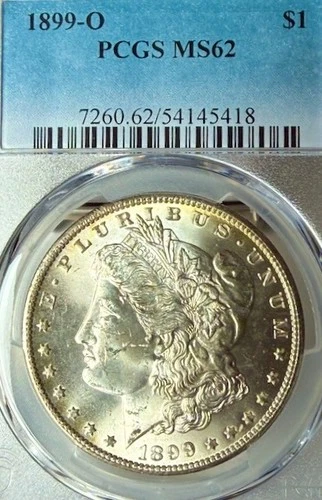 1899-O MS62 Stunning Surfaces PCGS New Orleans Mint Morgan Silver Dollar