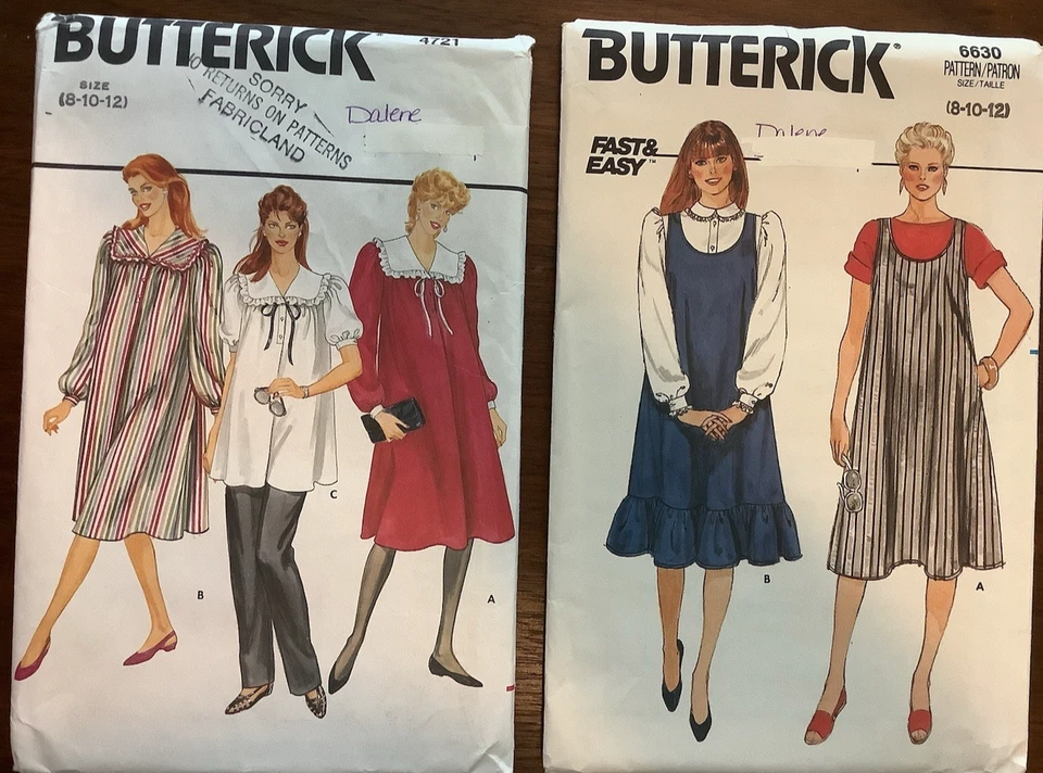 Pantalones de vestir de maternidad con patrón de costura y top talla 8-12 Butterick 6630 y 4721 Foto 2 de 3
