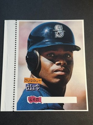 Box 55: 1994 St. Club Dugout Dirt MISSING FOIL STAR BORDER PROOF Ken Griffey Jr
