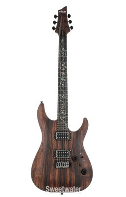 Schecter C-1 Exotic Ebony Electric Guitar - Natural Satin
