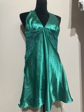1980s Frederick  s Of Hollywood Green Night Gown Size L