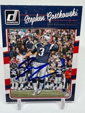 2016 Donruss i Stephen Gostkowski #186 NFL Football SIGNED New England Patriots
