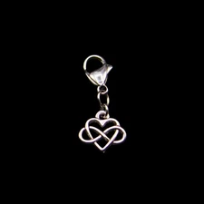 Infinity Heart Zipper Pull-Bag Charm-Purse Clip-Shoe Clip On-Coat & Jacket Clip