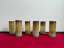 Bicchieri vintage Venini Murano Ombre, Napoleone Martinuzzi, set di 6