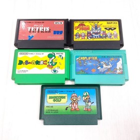 Nintendo Original Famicom Console in Box Bundle with 15 Games HVC-001 NES Japan