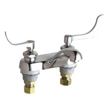 Chicago Faucets 802-317ABCP Deck-Mounted Manual Sink Faucet With 4
