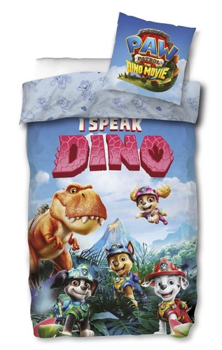 PAW Patrol - The Dino Movie Wende-Bettwäsche 135x200 80x80 Baumwolle Bettzeug - Bild 1 von 4