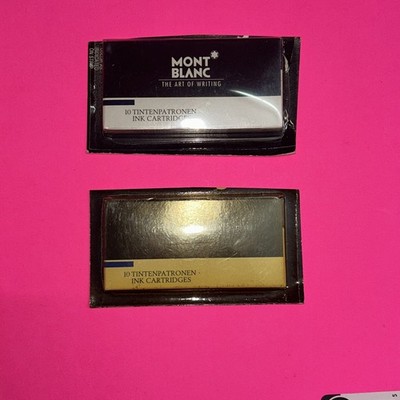 Mont Blanc Royal Blue & Blue- Black Ink Cartridges--box of 10 X2