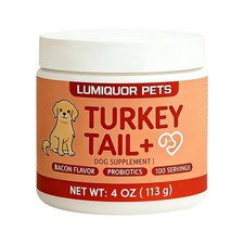 Lumiquor Turkey Tail for Dogs Mushroom Dog Supplement - 200g Organic Gut Health