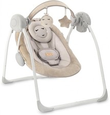 Liss - Sdraietta Neonato Elettrica Max 9 Kg Dondolo Altalena Orsetto Beige MoMi