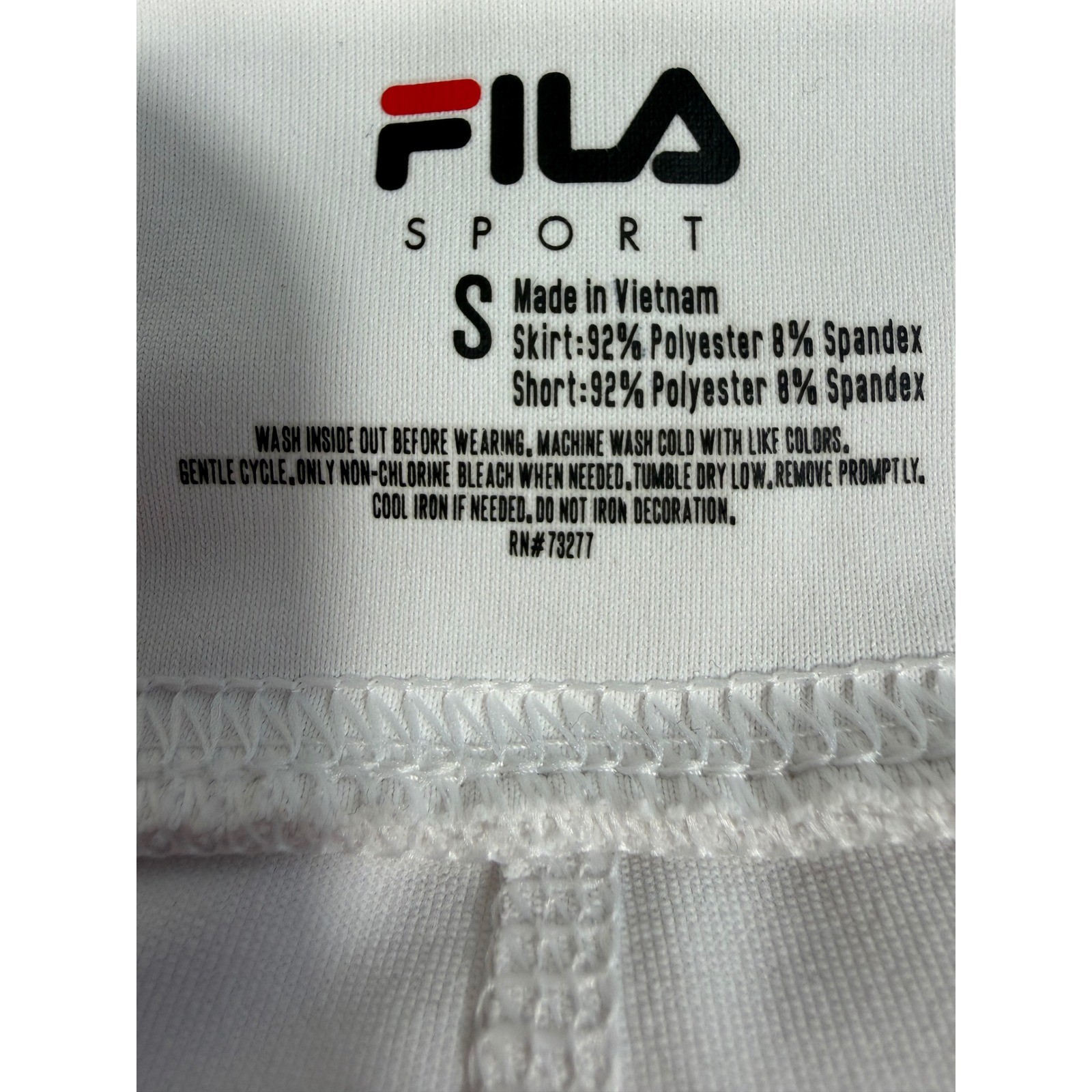 Fila Sport Skort Womens Small White Tennis Golf Athletic Skirt Built In Shorts image 4
