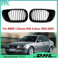 Glänz Schwarz Nieren Grill für BMW 3er E46 LCI 01-05 Einzelsteg Mopf Kühlergrill