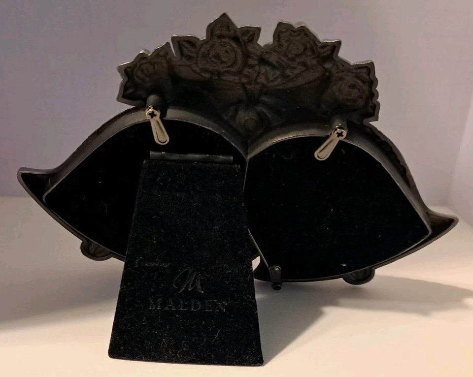 Marco de fotos de boda de peltre de Malden, contiene DOS fotos ~ El marco es de 7” X 4 3/4”, nuevo Foto 3 de 4