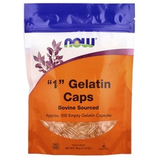 "1" Gelatin Caps, Approx. 500 Empty Gelatin Capsules, 1.34 oz 38 g 