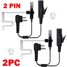2X PTT Mic Earpiece For Motorola Radio Walkie Talkies CP200 CLS1110 CLS1410 US