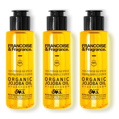 Francoise 100% Organic Jojoba Seed Cold Pressed Facial Oil 50ml 1.69oz /  3EA