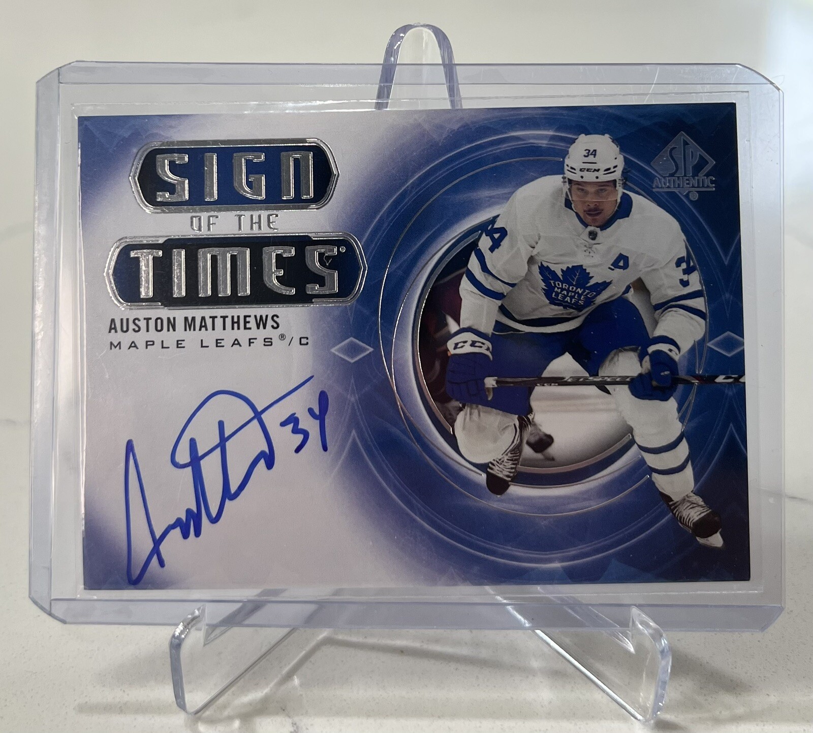 2020-21 SP Authentic Auston Matthews Sign of the Times Auto Toronto Maple Leafs