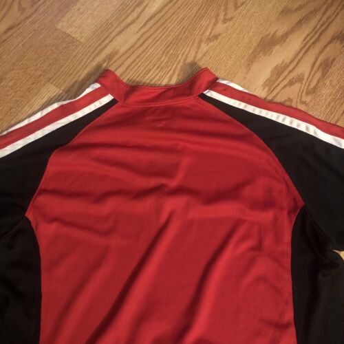 Cannondale Cycling Red White Bike Jersey Sz LG 1/4 Zip W/3 Back Pockets - Picture 10 of 10
