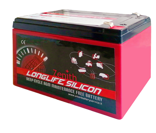 ZENITH BATTERIA 16,5A C20 12V ZLS120110 AGM DEEP-CYCLE LONGLIFE SILICONE F2 - Foto 6 di 6