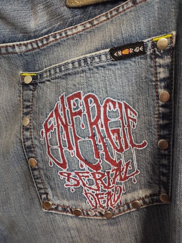 Mens Vintage Energie Straight Morris Serial Dead Denim Jeans W34 L34 - Picture 8 of 9