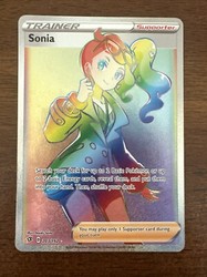 Sonia (Secret) 203/192 Rebel Clash Rainbow Holo Secret Rare