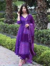 Bollywood Rayon Kurta Pant Dupatta Set Indian Women Party Wear Tunic Kurti Dress